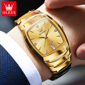 Relógio OLEVS Masculino Golden Majesty com Pulseira de Aço