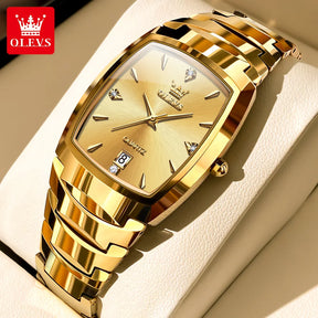 Relógio OLEVS Masculino Golden Majesty com Pulseira de Aço