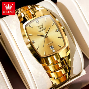 Relógio OLEVS Masculino Golden Majesty com Pulseira de Aço