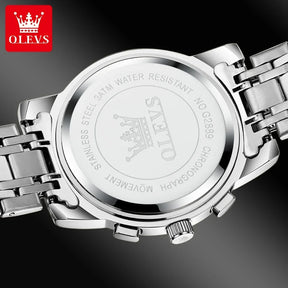 Relógio OLEVS Royal Luminary Masculino com Pulseira de Aço